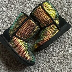 Colorful sequin ugg boots toddler girl